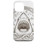 Carcasa para iPhone 13 Pro MAX Vintage Shark Compass Ocean Explorer - Mapa náutico
