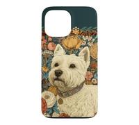 Carcasa para iPhone 13 Pro MAX Vintage Westie Dog Morris Style Botanicall