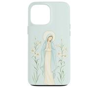 Carcasa para iPhone 13 Pro MAX Virgen María Halo Floral Religioso