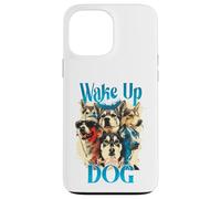 Carcasa para iPhone 13 Pro MAX Wake Up Dog Lover Canine Collage Pop Art Gráfico