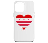 Carcasa para iPhone 13 Pro MAX Washington DC Bandera CORAZÓN I Love Washington DC District