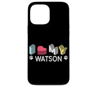 Carcasa para iPhone 13 Pro MAX Watson - Amante de Mascotas con Nombre de Perro Personalizado