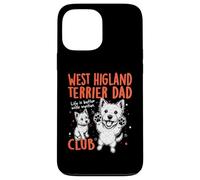 Carcasa para iPhone 13 Pro MAX West Highland Terrier Dad Club Dog Dad Man Día del Padre