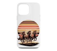 Carcasa para iPhone 13 Pro MAX Wild Horses Running Free Equestrian Horse Lover
