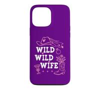 Carcasa para iPhone 13 Pro MAX Wild Wild Wife Bachelorette Cowgirl Bride Nashty Cowboy Hat