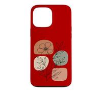 Carcasa para iPhone 13 Pro MAX Wildflower Line Art Abstract Botanical Mid Century