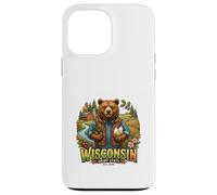 Carcasa para iPhone 13 Pro MAX Wisconsin Granja Oso Campo Naturaleza Cosecha