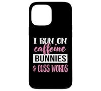 Carcasa para iPhone 13 Pro MAX Womens Girls I Run On Bunnies & Caffeine Bunny Lover