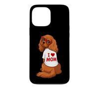 Carcasa para iPhone 13 Pro MAX Womens I Heart Mom Ruby Cavalier King Charles Spaniel Lover