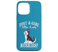 Carcasa para iPhone 13 Pro MAX Womens Just A Girl Who Loves Siberian Husky Dog Lover