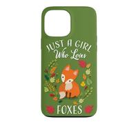 Carcasa para iPhone 13 Pro MAX Womens Kids Fall Leaves Boho Just A Girl Who Loves Foxes