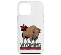 Carcasa para iPhone 13 Pro MAX Wyoming Cowboy State Buffalo - Camiseta Vintage