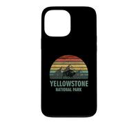 Carcasa para iPhone 13 Pro MAX Yellowstone National Park USA Bison Buffalo Vintage
