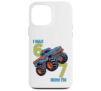 Carcasa para iPhone 13 Pro MAX Yo tenía Seis Ahora Tengo Siete Monster Truck 67 Meme 7 cumpleaños