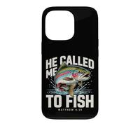 Carcasa para iPhone 13 Pro Me llamó a Pescar Mateo 4:19 Pesca Cristiana