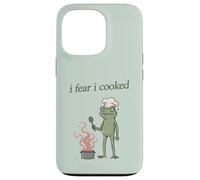Carcasa para iPhone 13 Pro Me temo Que cociné a Frog Chef Burning Food, Divertido Meme de Weirdcore