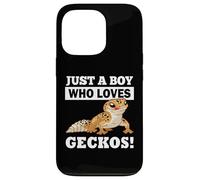 Carcasa para iPhone 13 Pro Mens Reptile Boy Who Loves Leopard Geckos Lover