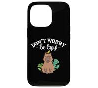 Carcasa para iPhone 13 Pro Mens Womens Kids Girls Kawaii Lover Don't Worry Be Capy