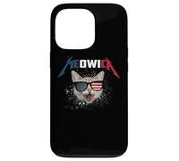 Carcasa para iPhone 13 Pro Meowica USA American Flag Cat Funny Patriotic 4th of July