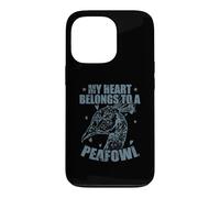 Carcasa para iPhone 13 Pro Mi corazón Pertenece a un zoológico de Aves Peafowl