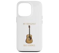 Carcasa para iPhone 13 Pro Mi Terapeuta Tiene Cuerdas Guitarra acústica músico Cita