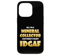 Carcasa para iPhone 13 Pro Mineral Collector Idgaf Rare Earth Crystal Rock Collection