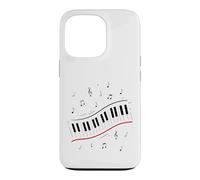 Carcasa para iPhone 13 Pro Mínimo Piano Beat Teclado Notas Musicales Pianista Arte Musical