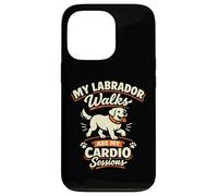 Carcasa para iPhone 13 Pro Mis Paseos de Labrador Son mis sesiones de Cardio, Divertido Labrador