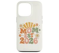 Carcasa para iPhone 13 Pro Mom EST 2026 Groovy Retro Daisy Flower New Mom Mother's Day