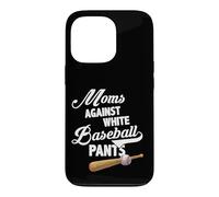 Carcasa para iPhone 13 Pro Moms Against White Baseball Pants - Baseball Season Mom