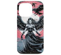 Carcasa para iPhone 13 Pro Morrigan Diosa de la Guerra y el Destino con Cuervos y alas