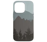 Carcasa para iPhone 13 Pro Mountains Peaks Abstract Outdoor Nature Landscape Gray Blue
