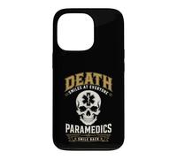 Carcasa para iPhone 13 Pro Muerte Sonríe Paramédico EMS Humor Oscuro Primer Responsable
