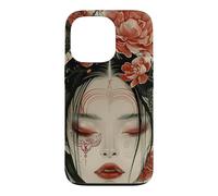 Carcasa para iPhone 13 Pro Mujeres místicas japonesas y árbol de Cerezo Kanji japonés