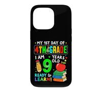 Carcasa para iPhone 13 Pro My 1st Day of 4th Grade Girls Boys First Day of Fourth Grade