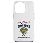 Carcasa para iPhone 13 Pro My Heart Is On That Field Baseball Mom Proud Game