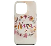 Carcasa para iPhone 13 Pro Nana Floral Heart Flower Cottagecore Cute Grandma