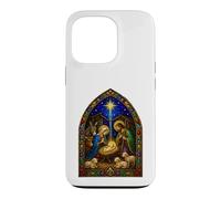 Carcasa para iPhone 13 Pro Natividad Familia Santa Belén Estrella Catedral Mosaico Arte