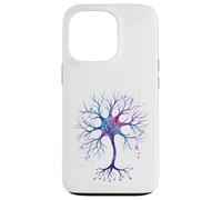 Carcasa para iPhone 13 Pro Neurobiología Neurona Acuarela Celular Ciencia del Cerebro