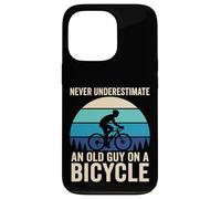 Carcasa para iPhone 13 Pro Never Underestimate Old Guy On A Bicycle Quote