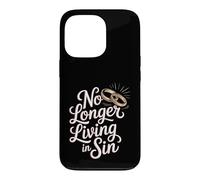 Carcasa para iPhone 13 Pro No Longer Living In Sin Matrimonio, Boda, Pareja -