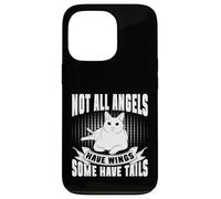 Carcasa para iPhone 13 Pro No Todos los ángeles Tienen alas Algunos Tienen Colas Gato Abuela