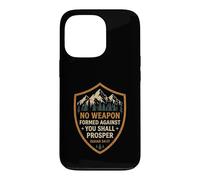 Carcasa para iPhone 13 Pro No Weapon Formed Against You Shall Prosper Versículo