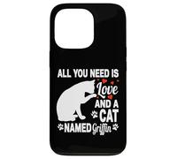 Carcasa para iPhone 13 Pro Nombre de Gato Personalizado Griffin Lindo Gatito Amante de Las Mascotas