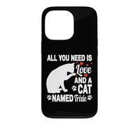 Carcasa para iPhone 13 Pro Nombre Personalizado de Gato Trixie Cute Kitten Pet Lover