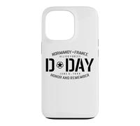 Carcasa para iPhone 13 Pro Normandía Francia Día D Honor and Remember Solid Black Print
