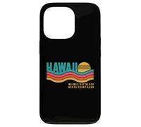 Carcasa para iPhone 13 Pro North Shore, Oahu, Bahía de Waimea, Hawái, Puesta de Sol Retro, años 70 y 80