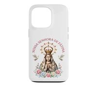 Carcasa para iPhone 13 Pro Nossa Senhora de Fátima Floral Católica