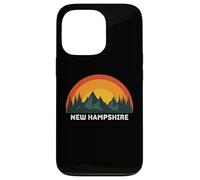 Carcasa para iPhone 13 Pro Nuevo Hampshire Vintage Sunset 80s Retro Summer State USA