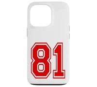 Carcasa para iPhone 13 Pro Número 81 Red Sports Team Style